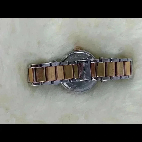 MICHAEL KORS Silver and Rose Gold Band Watch - Picture 6 of 8